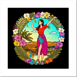 Hula shirt Posters and Art